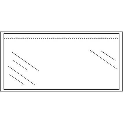 CleverPack - Paklijstenvelop zelfklevend onbedrukt 230x110mm pak à 100.. | 10 stuks
