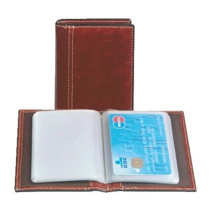 Brepols - Credit card case 40 pieces brown