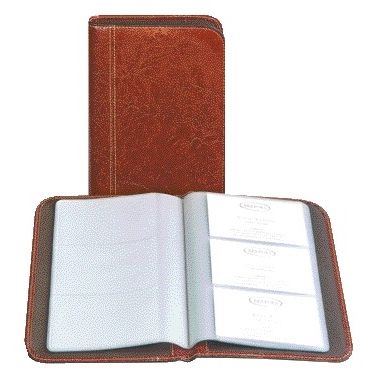 Brepols - Visitekaartenmap voor 144 stuks bruin