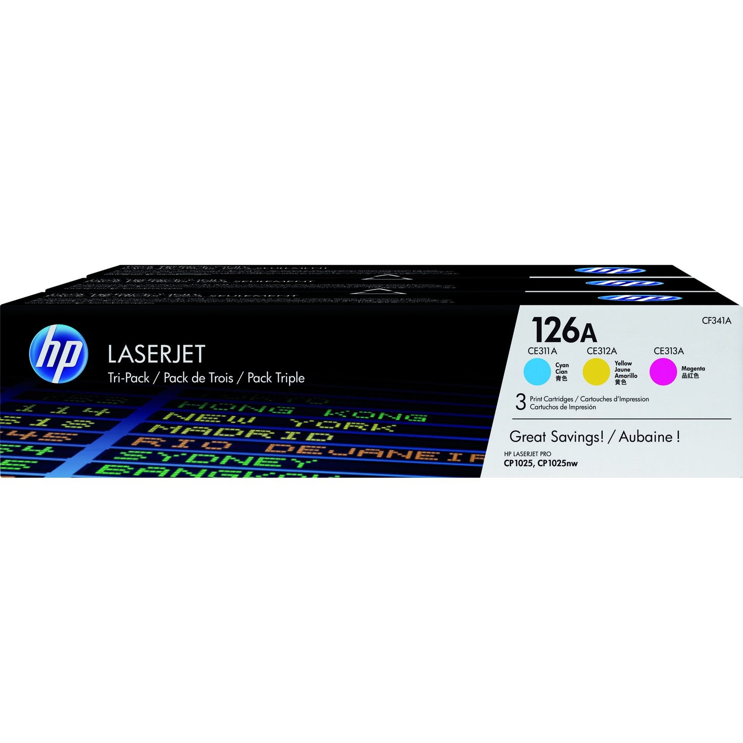 HP - tóner 126A, 1.000 páginas, OEM CF341A, 3 colores
