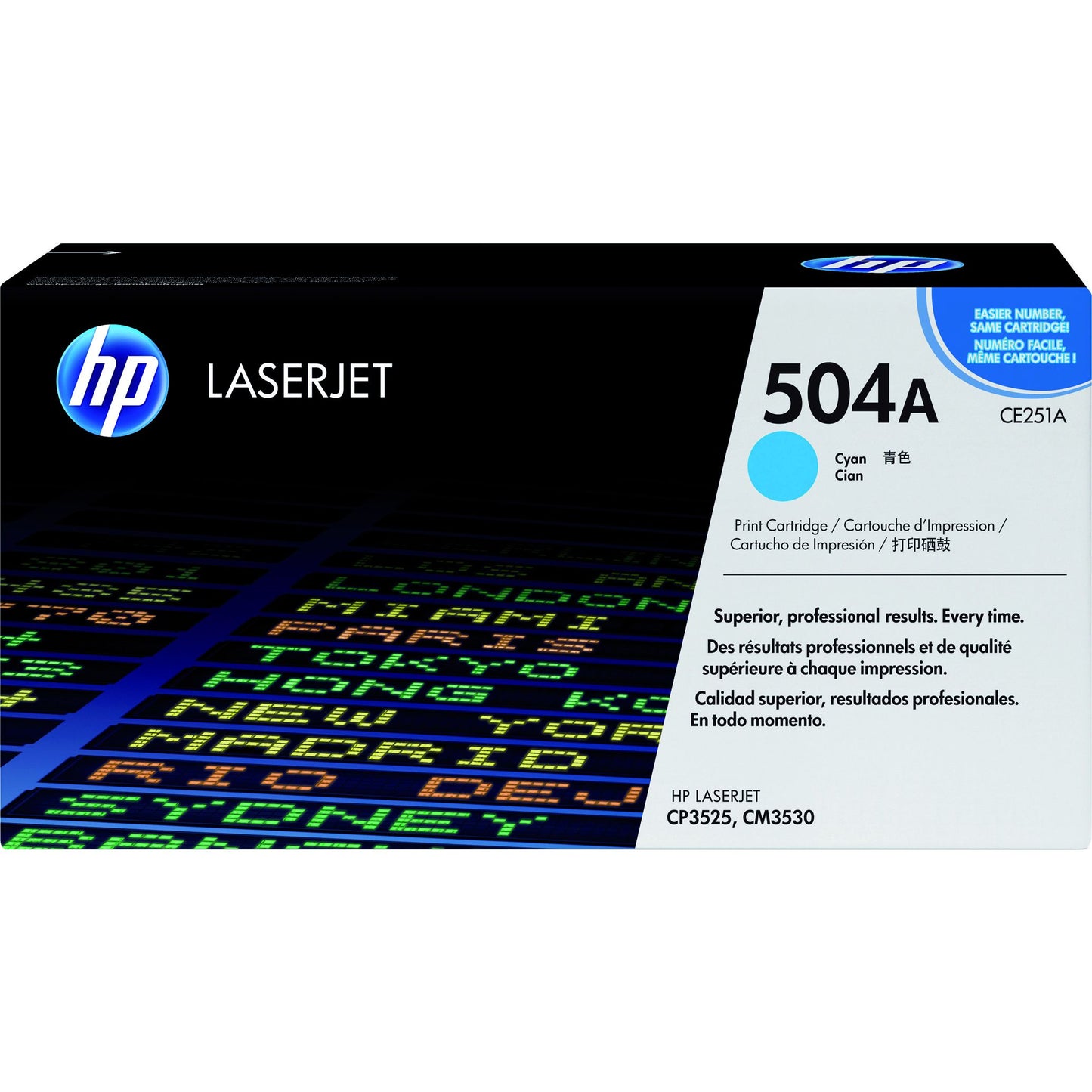 HP - 504A originele cyaan LaserJet tonercartridge