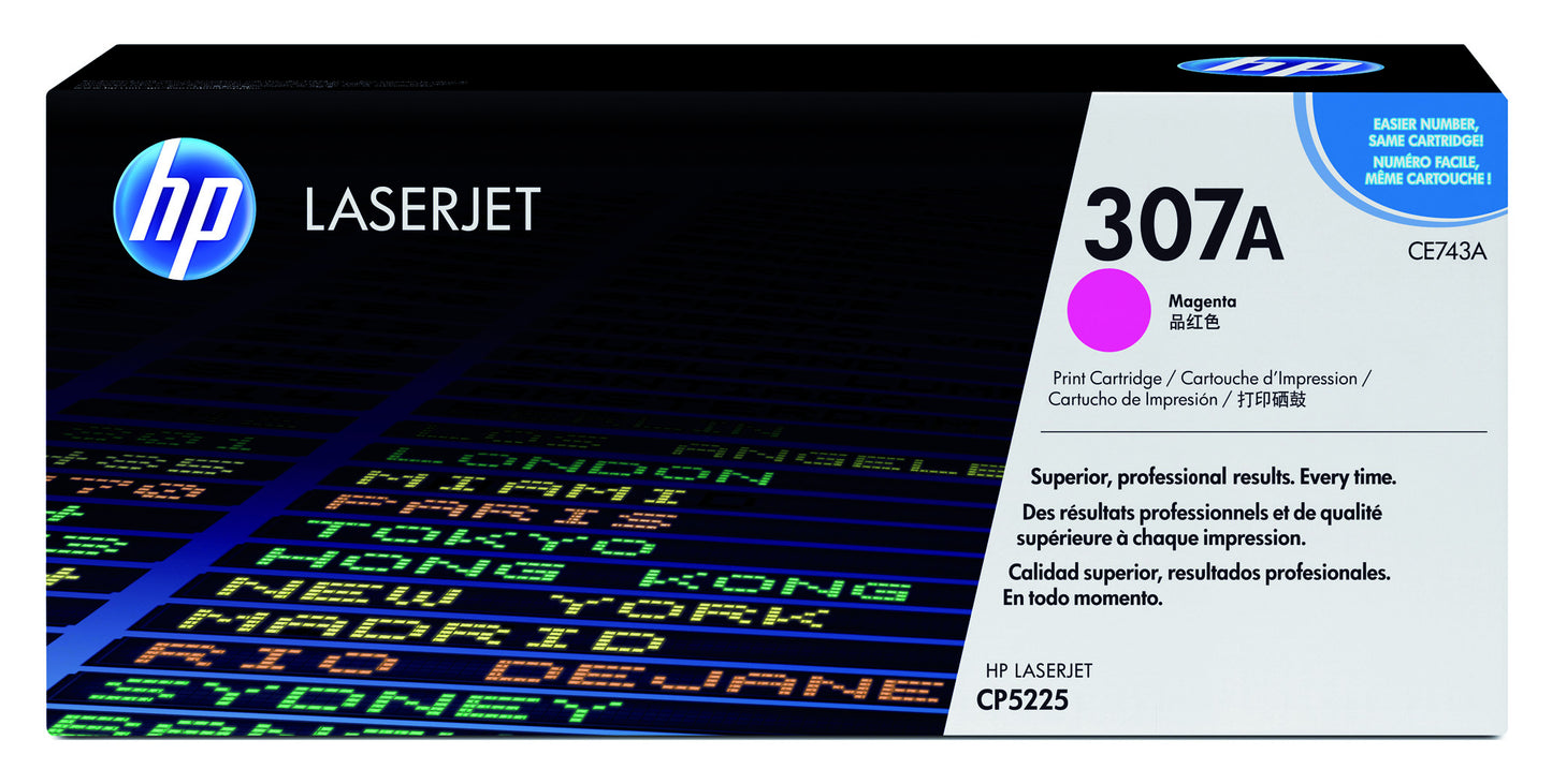 HP - tóner 307A, 7.300 páginas, OEM CE743A, magenta