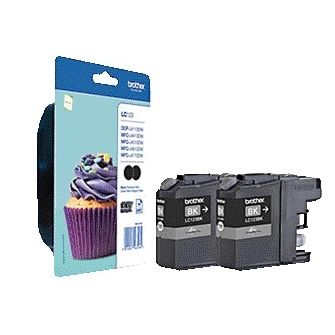 Brother - Inktcartridge LC-123BKBP2 zwart 2x
