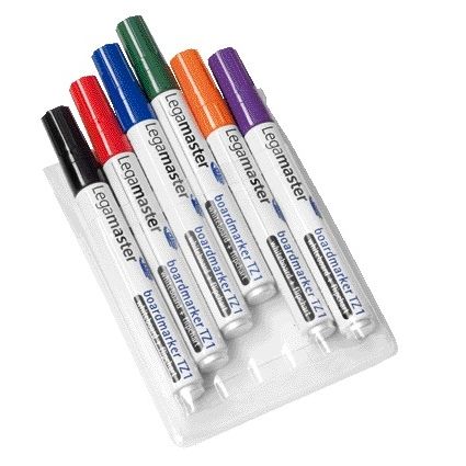 Legamaster - Whiteboardmarker TZ 1 rond 1.5-3mm assorti set à 6 stuks