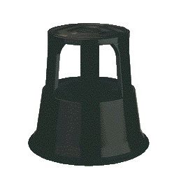 Desq - Sgabello 420 mm in metallo nero