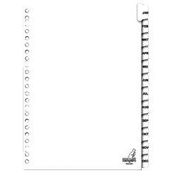 Kangaro - Tabs 23 fori PK412JM Cartoncino mensile 12 pezzi | 18 pezzi