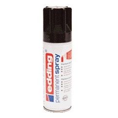 Edding - Bote de pintura en aerosol 5200 spray permanente negro intenso mate | 6 piezas