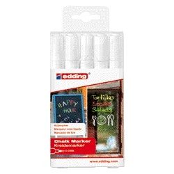 Edding - Krijtstift 4095 rond 2-3mm wit blister à 5 stuks