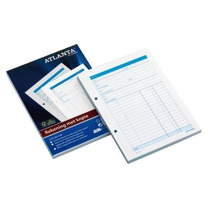 Atlanta - Account pad Djois A5 50x2 sheet with carbon | 5 pieces