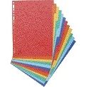 Exacompta - Schede 225x297mm 11 fori 12 pezzi cartoncino lucido
