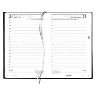 Quantore - Kantooragenda 2026 kort 1dag/1pagina zwart