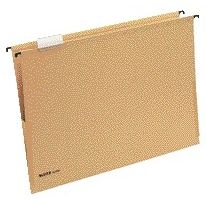 Leitz - Hanging folder Alpha® A3 with bellows V-bottom natural brown 25 pieces