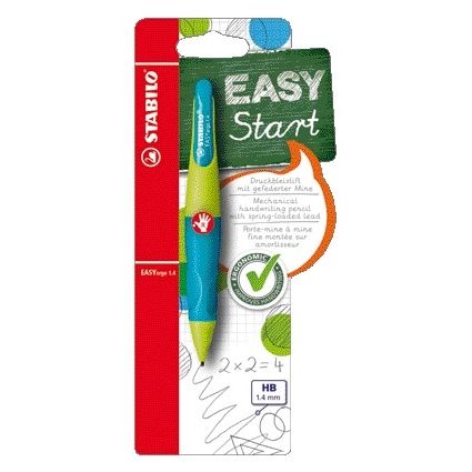 Stabilo - EASYergo 1.4, ergonomische vulpotlood, rechtshandig, limoen/aquamarine, per stuk
