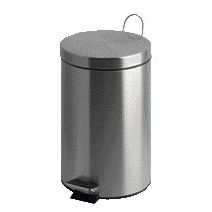 Vepa Bins - Pattumiera a pedale V-part 20 litri in acciaio inossidabile opaco