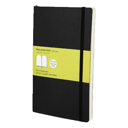 Moleskine - Cuaderno grande 130x210mm tapa blanda en blanco negro