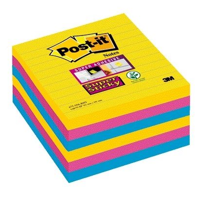 Post-it - Memoblok 675 super sticky 101x101mm rio