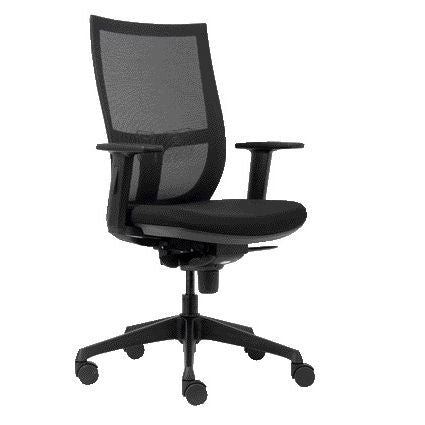 Euroseats - Sièges de chaise de bureau Curve repose-pieds en plastique noir