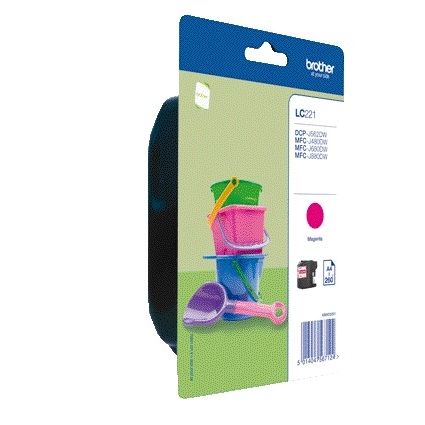 Brother - Cartuccia d'inchiostro LC-221M rosso