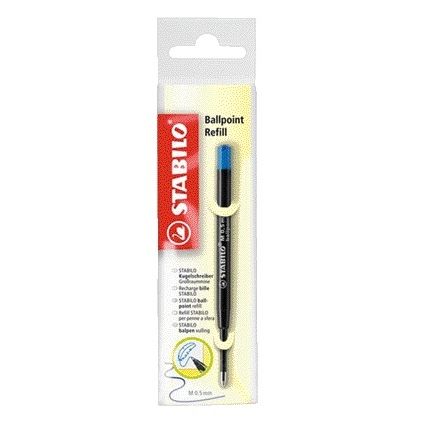 Stabilo - Ballpoint pen refill standard medium blue blister of 1 piece | 10 pieces