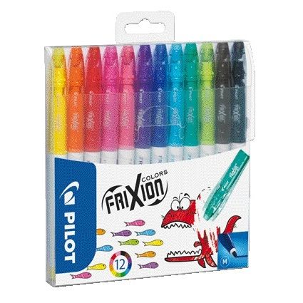 Pilot - Rotulador friXion Colors mediano surtido estuche de 12 piezas