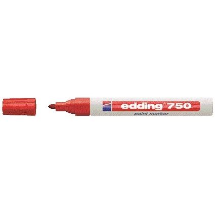 Edding - Marcador de pintura al óleo 750 2-4 mm rojo | 10 piezas
