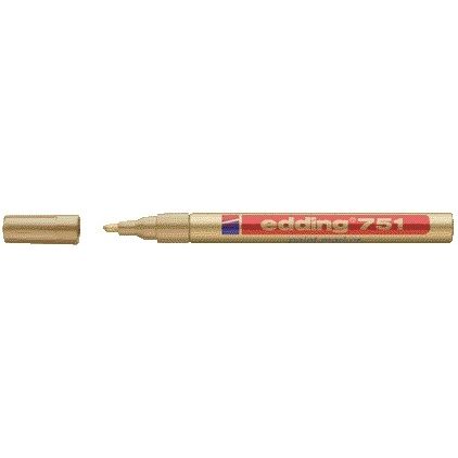 Edding - Marcador de pintura a base de aceite 751 1-2 mm dorado