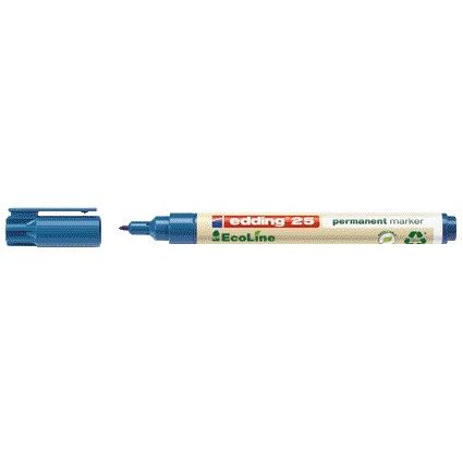 Edding EcoLine - Viltstift edding 25 EcoLine rond 1mm blauw