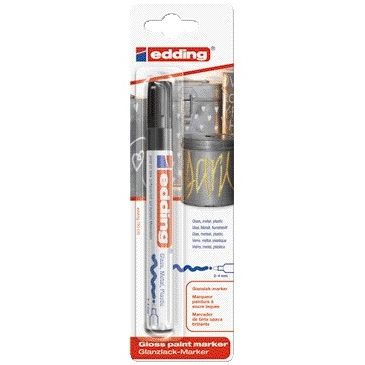 Edding - Paintmarker 750 op oliebasis 2-4mm zwart blister à 1 stuk