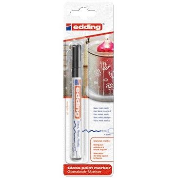 Edding - Paintmarker 751 op oliebasis 1-2mm zwart blister à 1 stuk