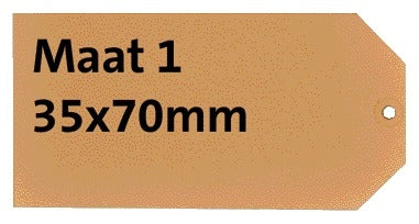 HF2 - Label karton nr 1 200gr 35x70mm chamois 1000st