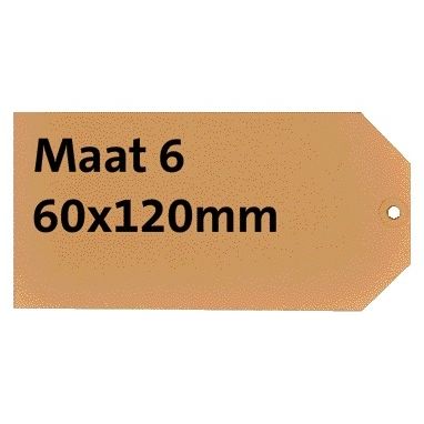 HF2 - Etichetta in cartone n. 6 200gr 60x120mm camoscio 1000 pezzi