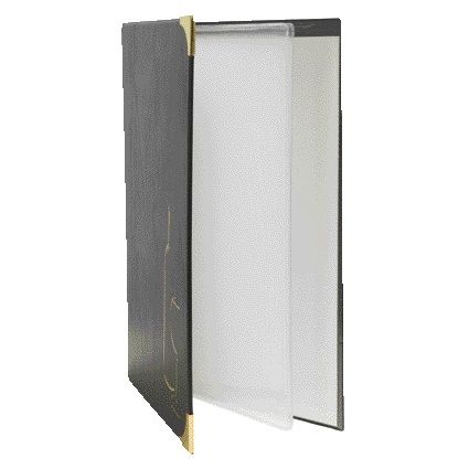 Securit - Carta de vinos 4 x 2 bolsas negro