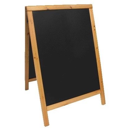 Securit - Stoepbord 550x850x30mm teak hout