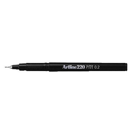 Artline - Fineliner 220 tondo super fine nero | 12 pezzi