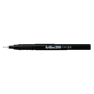 Artline - Fineliner 200 rond f zwart | 12 stuks