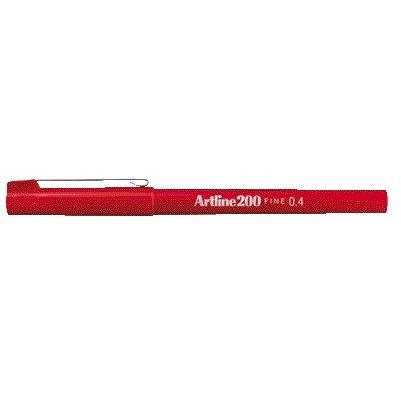 Artline - Fineliner 200 round fine red | 12 pieces