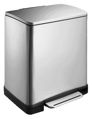 EKO - Papelera con pedal E-Cube 9+10 litros acero inoxidable