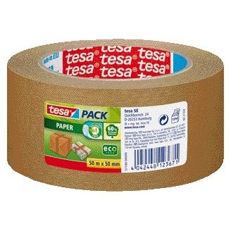 Tesa - Pack de embalaje® papel ecoLogo® 50mx50mm marrón | 6 piezas