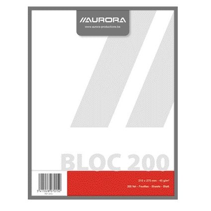 Aurora - Notepad 210x270mm blank 200 sheets 45gr