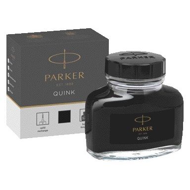 Parker – Füllfederhaltertinte Quink Permanent 57 ml schwarz | 12 Stück