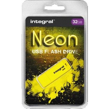 Integral - USB stick 2.0 32GB neon yellow