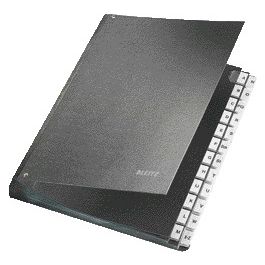 Leitz - Schreibtischmappe A4 A-Z Hartfaser trüb