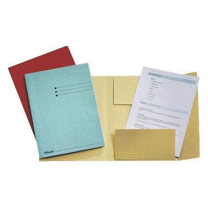 Esselte - Carpeta archivadora A4 3 solapas manila 275gr azul | 50 piezas