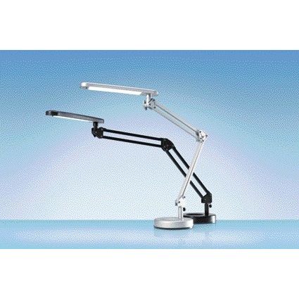 Hansa - Lámpara de escritorio LED 4 s gris plata