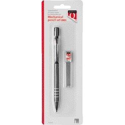 Quantore - Mechanical pencil 0.5mm + case with 12 pencil leads | 10 pieces