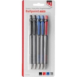 Quantore - Balpen grip drukknop ass | 12 stuks