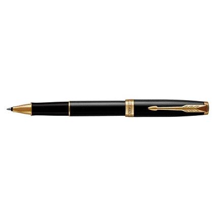 Parker - Bolígrafo roller Sonnet GT lacado negro fino