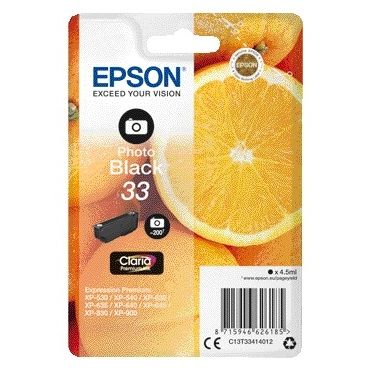 Epson - Inktcartridge 33 T3341 foto zwart