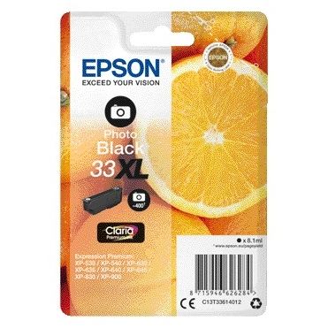 Epson - Tintenpatrone 33XL T3361 Fotoschwarz