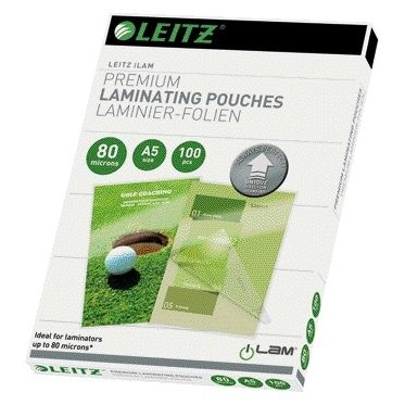 Leitz - Funda laminadora iLAM A5 2x80micras 100 piezas